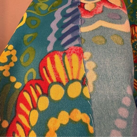 Christian Dior Lougewear | Vintage floral maxi Kaftan Mrs. Roper party moo moo - Picture 8 of 9